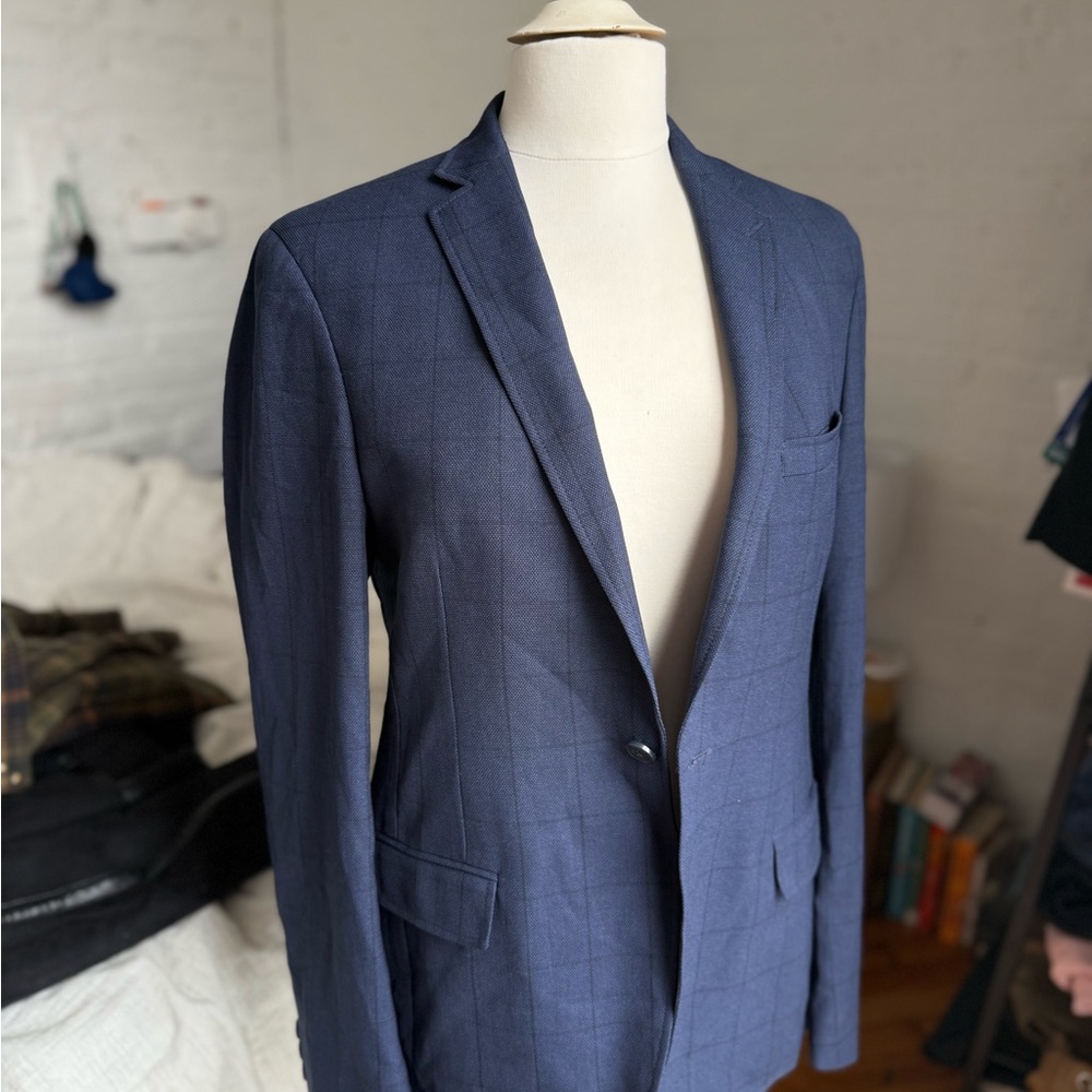 Men's Blue Square Full Suit